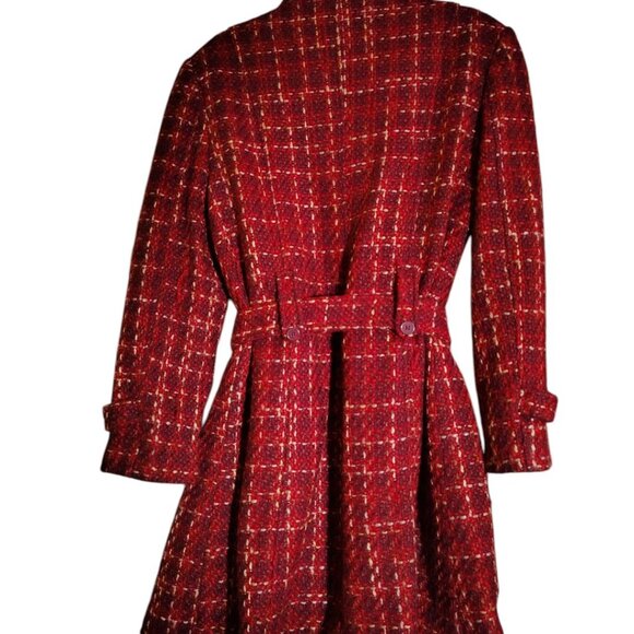 Charles Klein Coat, Size 14, Red - Picture 2 of 3